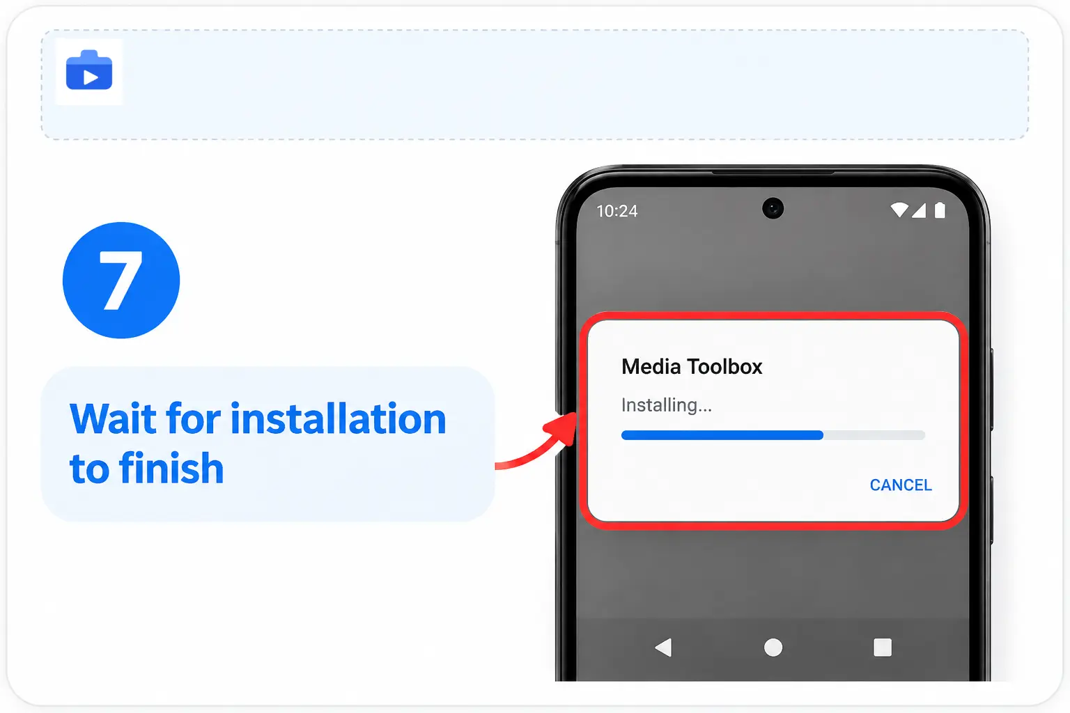 Android installation step 7 demonstration