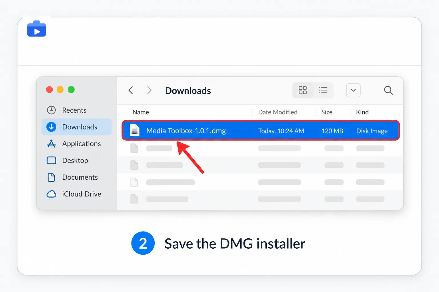 macOS installation step 2 demonstration
